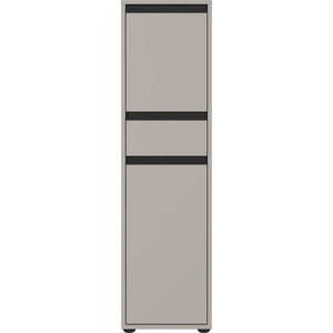 Sivá vysoká úzka kúpeľňová skrinka 33x121 cm Lemont – Germania vyobraziť