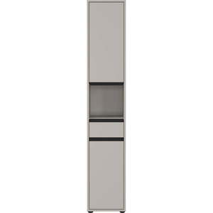 Sivá vysoká úzka kúpeľňová skrinka 33x181 cm Lemont – Germania vyobraziť