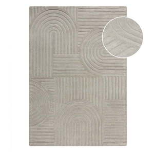Sivý vlnený koberec Flair Rugs Zen Garden, 160 x 230 cm vyobraziť