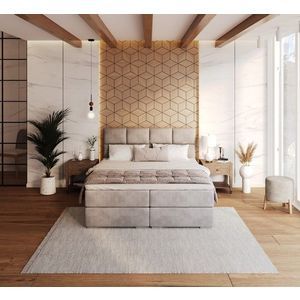FDM Manželská posteľ PORTLAND Boxspring | Mouse 160 x 200 cm vyobraziť