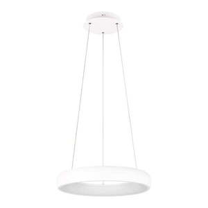 Biele LED stmievateľné závesné svietidlo s kovovým tienidlom ø 46 cm Cardona – Trio vyobraziť