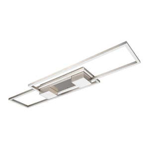LED stmievateľné stropné svietidlo na diaľkové ovládanie v striebornej farbe 28x100 cm Albany – Trio vyobraziť
