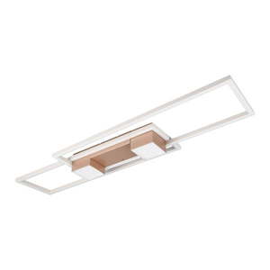 LED stmievateľné stropné svietidlo na diaľkové ovládanie v bielo-bronzovej farbe 28x100 cm Albany – Trio vyobraziť