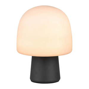 Čierno-biela stolová lampa so skleneným tienidlom (výška 27 cm) Steen – Trio vyobraziť