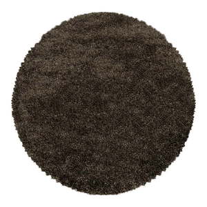 Tmavohnedý okrúhly koberec ø 80 cm Fluffy – Ayyildiz Carpets vyobraziť
