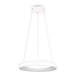 Biele LED stmievateľné závesné svietidlo s kovovým tienidlom ø 62 cm Cardona – Trio vyobraziť