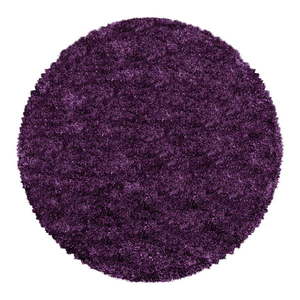 Tmavofialový okrúhly koberec ø 160 cm Fluffy – Ayyildiz Carpets vyobraziť
