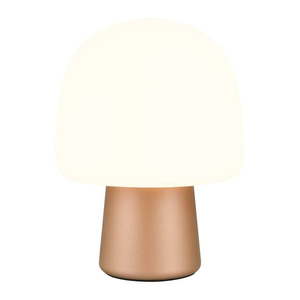 Stolová lampa v bielo-bronzovej farbe so skleneným tienidlom (výška 27 cm) Steen – Trio vyobraziť