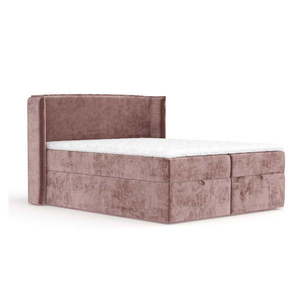 Ružová boxspring posteľ s úložným priestorom 160x200 cm Passion – Maison de Rêve vyobraziť