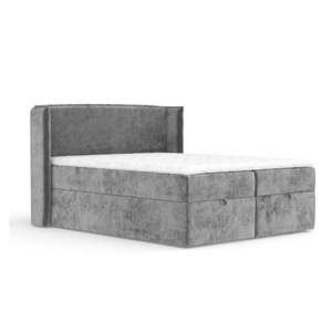 Sivá boxspring posteľ s úložným priestorom 200x200 cm Passion – Maison de Rêve vyobraziť