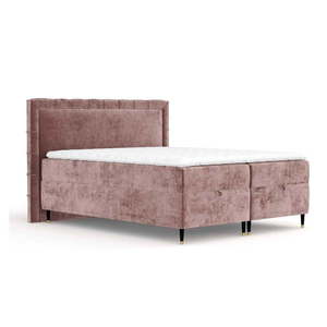 Ružová boxspring posteľ s úložným priestorom 160x200 cm Voyage – Maison de Rêve vyobraziť