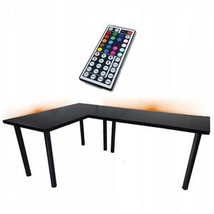 Písací Stôl Roh. Low Čierna 180x120x2, 8 Model 1 vyobraziť
