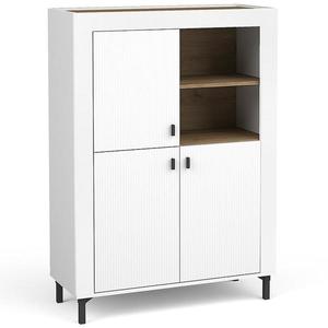 Komoda Mossa M05 3D dub whisky/biely mat vyobraziť