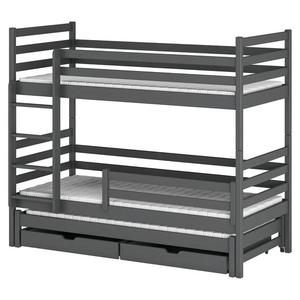 Poschodová posteľ Luk 90x200 graphite vyobraziť