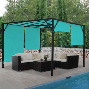 Pergola so sťahovacou strechou 3x3 m Dekorhome vyobraziť