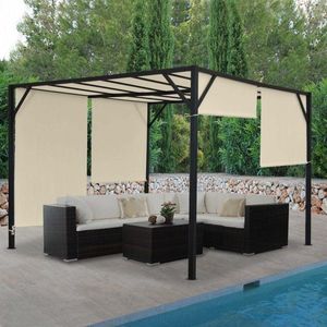 Pergola so sťahovacou strechou 3x3 m Dekorhome vyobraziť