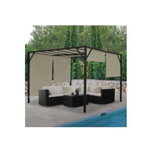 Pergola so sťahovacou strechou 4x4 m Dekorhome vyobraziť