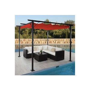 Pergola so sťahovacou strechou 3x3 m Dekorhome vyobraziť