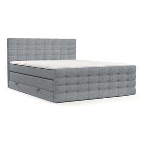 Sivá boxspring posteľ s úložným priestorom 160x200 cm Blend – Maison de Rêve vyobraziť
