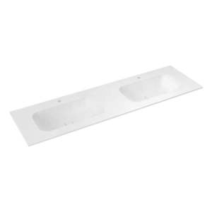 Biele dvojumývadlo z umelého kameňa 180x51, 5 cm Aruba – Sapho vyobraziť