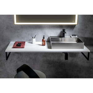 Biela doska pod umývadlo 80x50 cm Plato – Sapho vyobraziť
