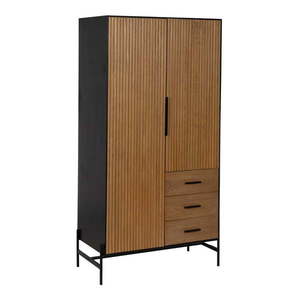 Šatníková skriňa v dekore jaseňa v prírodnej farbe 104x203 cm – Ixia vyobraziť
