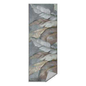 Zeleno-sivý prateľný behúň 80x200 cm Dusty Leaves – Mila Home vyobraziť