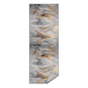 Prateľný behúň v šedej a zlatej farbe 80x200 cm Golden Feathers – Mila Home vyobraziť