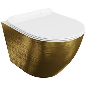 Závesná WC misa Alice Iskra Gold s doskou voľne padajúca vyobraziť
