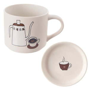 Biely porcelánový hrnček s viečkom 450 ml – Orion vyobraziť