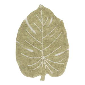 Kaki prateľný ručne tkaný bavlnený detský koberec 75x100 cm Mini Monstera Olive – Lorena Canals vyobraziť