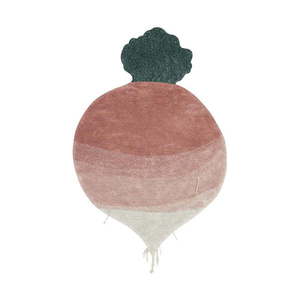 Ružový prateľný ručne tkaný bavlnený detský koberec 100x150 cm Ramona the Radish – Lorena Canals vyobraziť