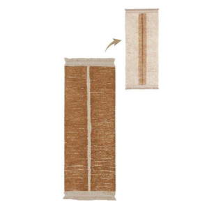 Bavlnený behúň v béžovo-tehlovej farbe 80x230 cm Duetto Toffee – Lorena Canals vyobraziť