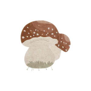 Prateľný ručne tkaný bavlnený detský koberec v tehlovej farbe krémový 120x120 cm Boletus – Lorena Canals vyobraziť