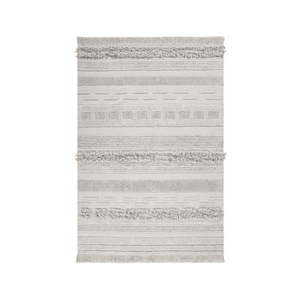 Svetlosivo-krémový prateľný ručne tkaný bavlnený koberec 140x200 cm Air Natural – Lorena Canals vyobraziť