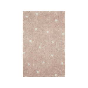 Svetloružový prateľný ručne tkaný bavlnený detský koberec 100x150 cm Mini Dot Rose – Lorena Canals vyobraziť