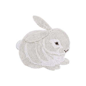 Svetlosivý prateľný ručne tkaný bavlnený detský koberec 130x135 cm Bunny – Lorena Canals vyobraziť