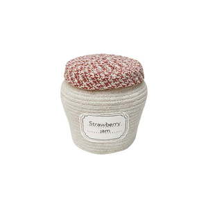 Krémový látkový detský kôš na hračky ø 20x23 cm Jam Jar – Lorena Canals vyobraziť