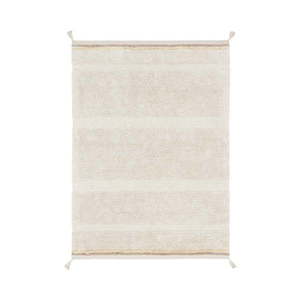 Krémový prateľný ručne tkaný bavlnený koberec 90x130 cm Bloom Natural – Lorena Canals vyobraziť