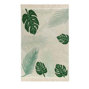 Zeleno-krémový prateľný ručne tkaný bavlnený detský koberec 140x200 cm Tropical Green – Lorena Canals vyobraziť