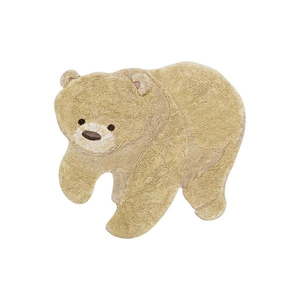Béžový prateľný ručne tkaný bavlnený detský koberec 120x122 cm Bear – Lorena Canals vyobraziť