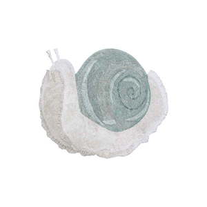 Prateľný ručne tkaný bavlnený detský koberec v mentolovo-svetlo šedej farbe 100x120 cm Snail – Lorena Canals vyobraziť