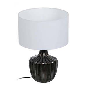 Čierno-biela stolná lampa s textilným tienidlom (výška 52, 5 cm) – Ixia vyobraziť