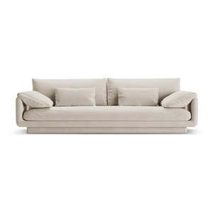 Biela zamatová pohovka 250 cm Torino – Micadoni vyobraziť