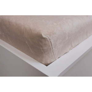 Krémovobiela napínacia plachta z mikroflanelu 180x200 cm Basic – Jerry Fabrics vyobraziť