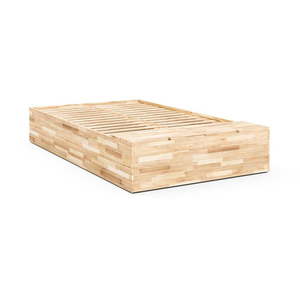 Dvojlôžková posteľ z borovicového dreva s úložným priestorom s roštom v prírodnej farbe 140x200 cm Basement Bed – Karup Design vyobraziť