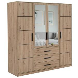 Skriňa Kos D4 dub artisan/zrkadlo vyobraziť