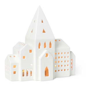 Biely keramický svietnik Kähler Design Urbania Lighthouse City vyobraziť