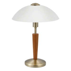 Sivo-hnedá stmievateľná stolová lampa so skleneným tienidlom (výška 35 cm) SOLO 1 – EGLO vyobraziť