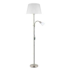 Sivá stojacia lampa so skleneným a textilným tienidlom (výška 170 cm) CONESA – EGLO vyobraziť